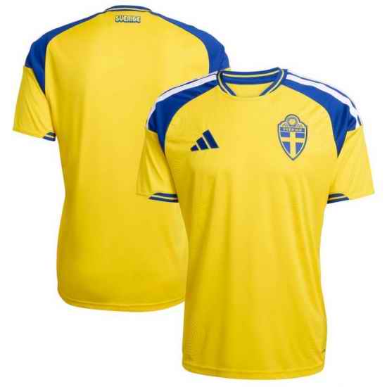 Men adidas Yellow Sweden National Team FIFA x World Cup 2026 Home Replica Jersey